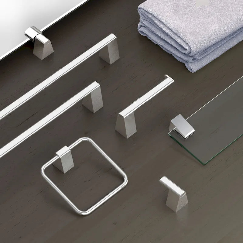 20-Zoll-Glas-Badezimmerregal mit Chromoberfläche