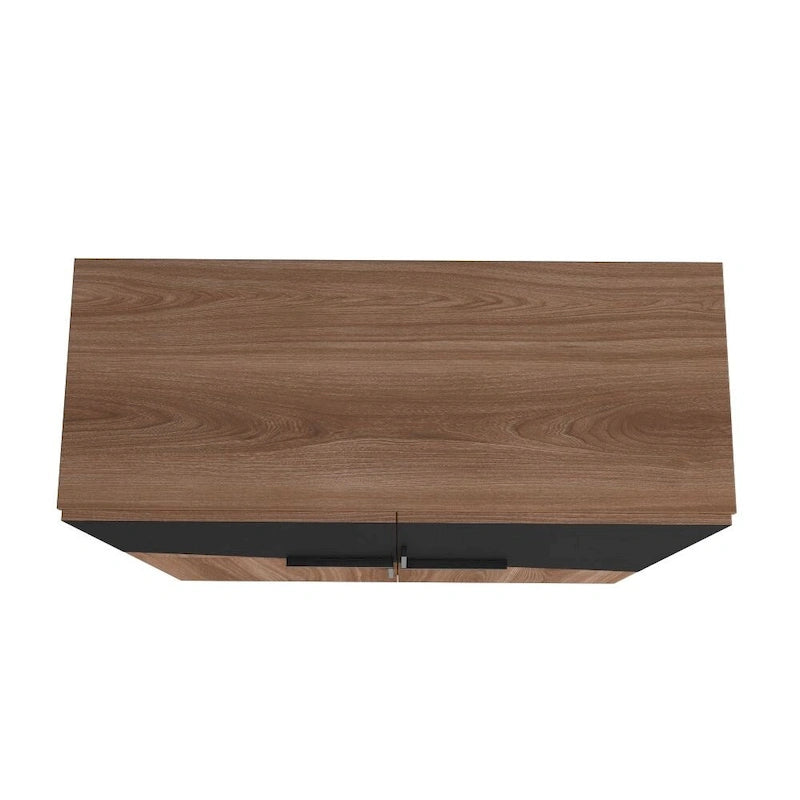 Mid-Century Modern Low Cabinet mit 4 Ablagen – 43,7H