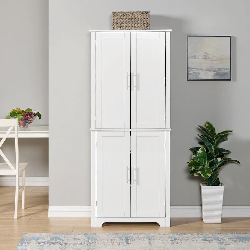 Hoher Badezimmer-Bodenschrank mit offenen Regalen und Türen