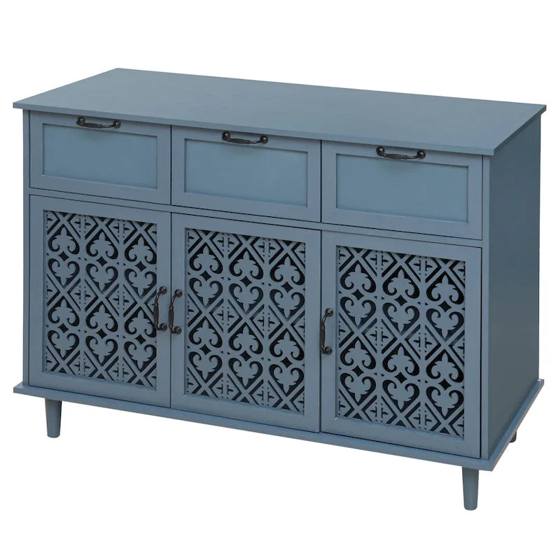 3-türiger, 3-schübiger Schrank