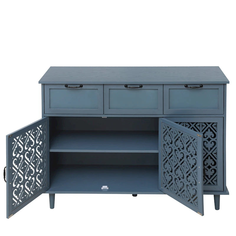 3-türiger, 3-schübiger Schrank