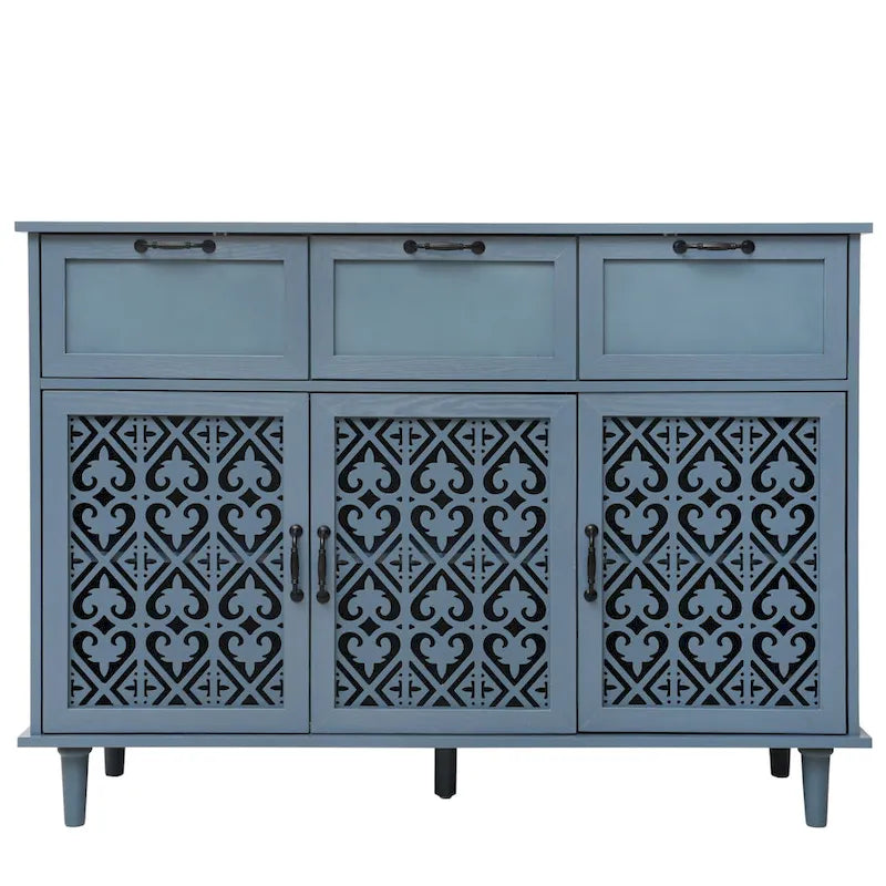 3-türiger, 3-schübiger Schrank