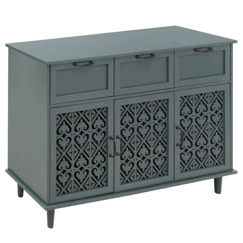 3-türiger, 3-schübiger Schrank