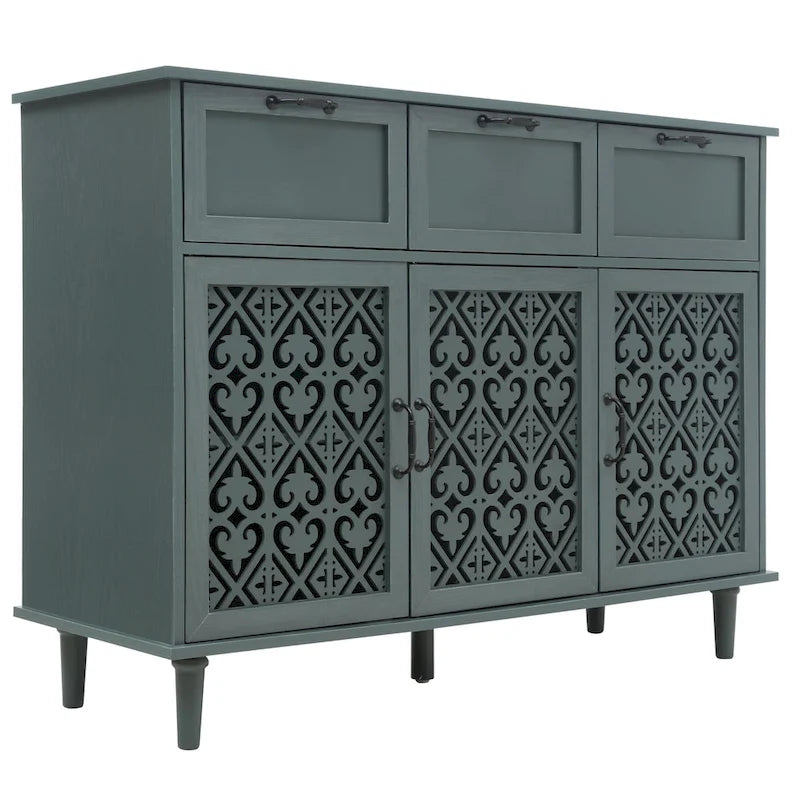 3-türiger, 3-schübiger Schrank