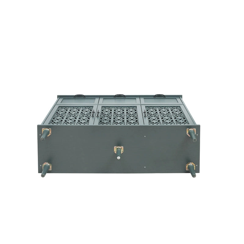 3-türiger, 3-schübiger Schrank