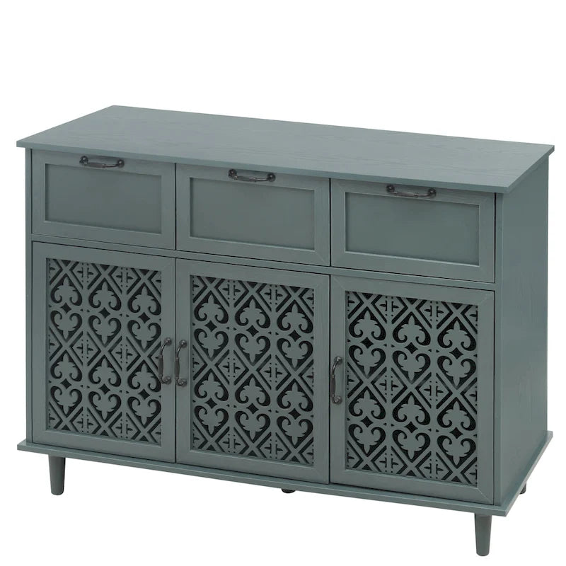 3-türiger, 3-schübiger Schrank