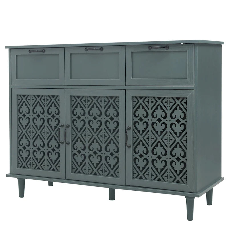 3-türiger, 3-schübiger Schrank