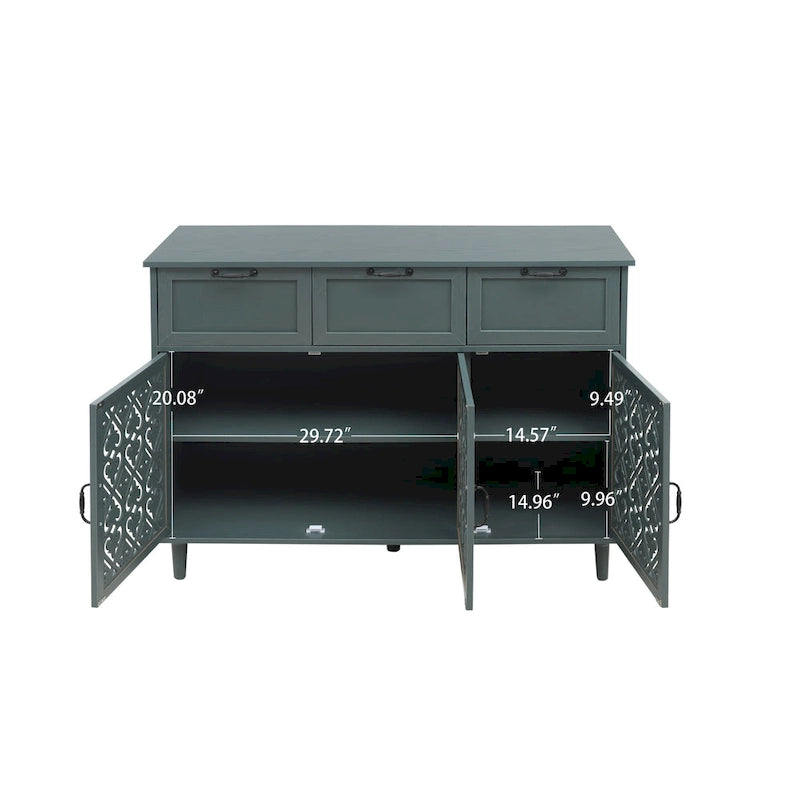 3-türiger, 3-schübiger Schrank
