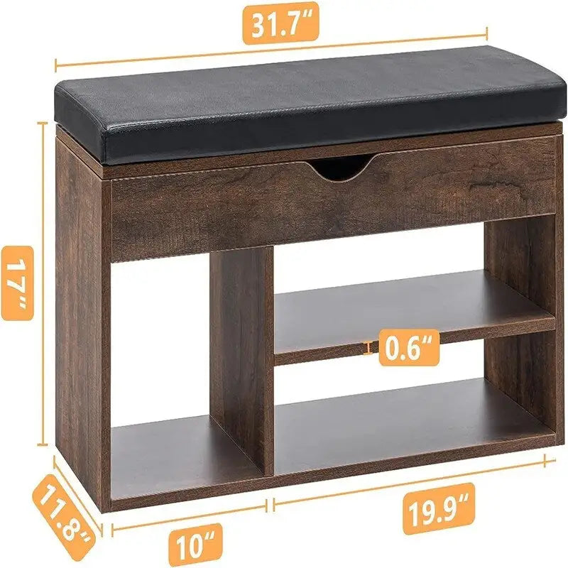 Sitzbank mit Stauraum – 11,8T x 31,5B x 17,5H