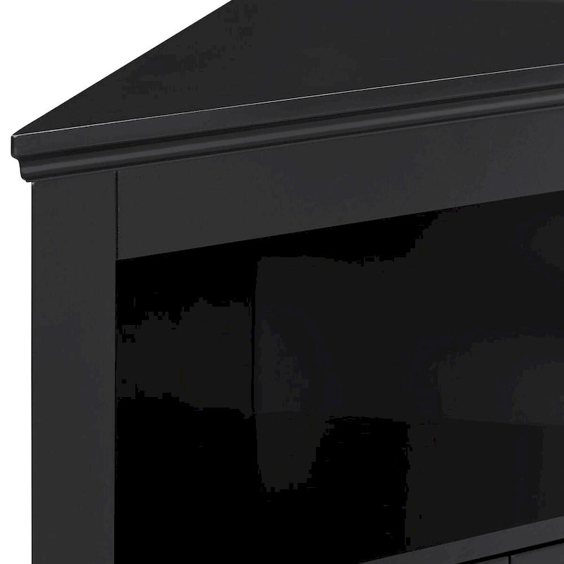 Freistehender Eckschrank mit Türen und Regalen