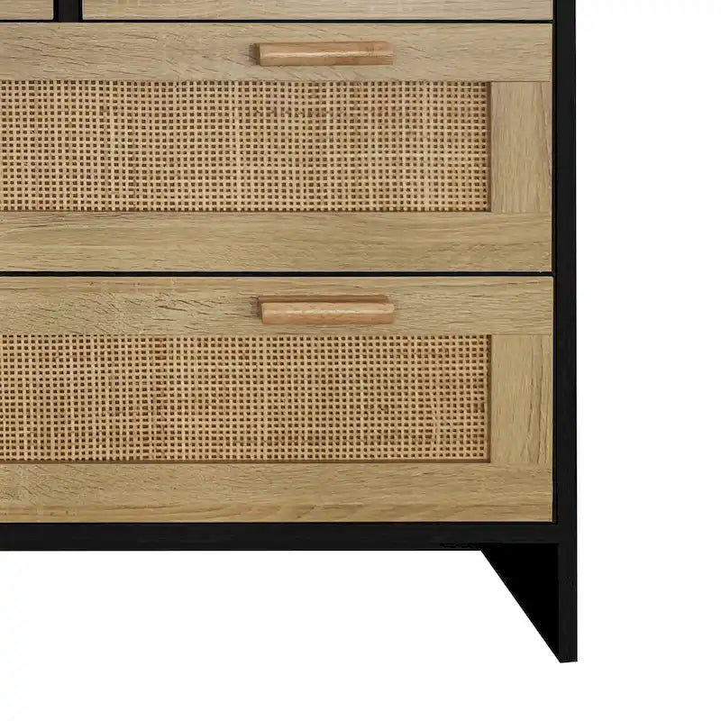 Aufbewahrungsschrank aus Rattan mit 4 Schubladen