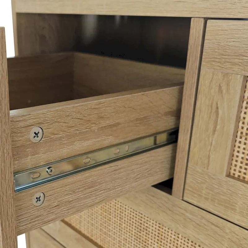 Aufbewahrungsschrank aus Rattan mit 4 Schubladen