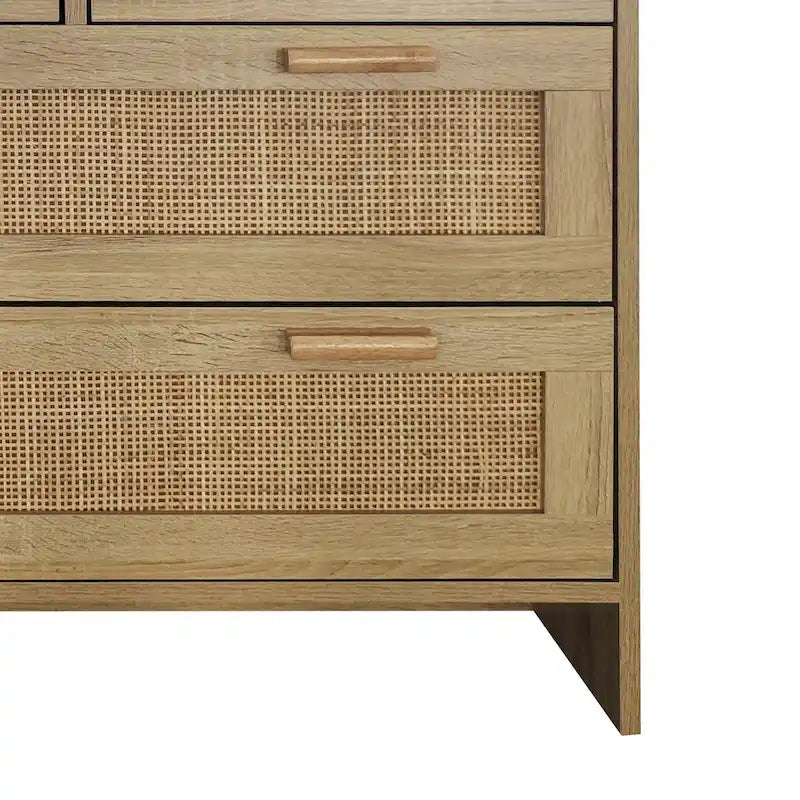 Aufbewahrungsschrank aus Rattan mit 4 Schubladen
