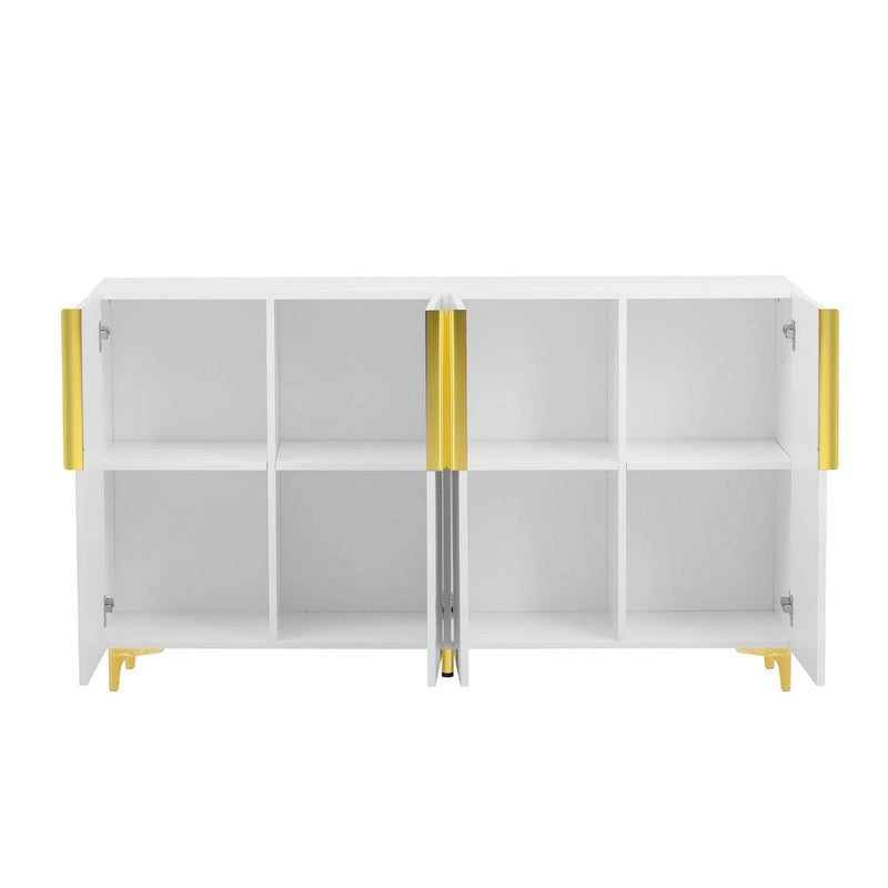 Hochglanz-Aufbewahrungsschrank mit verstellbaren Einlegeböden
