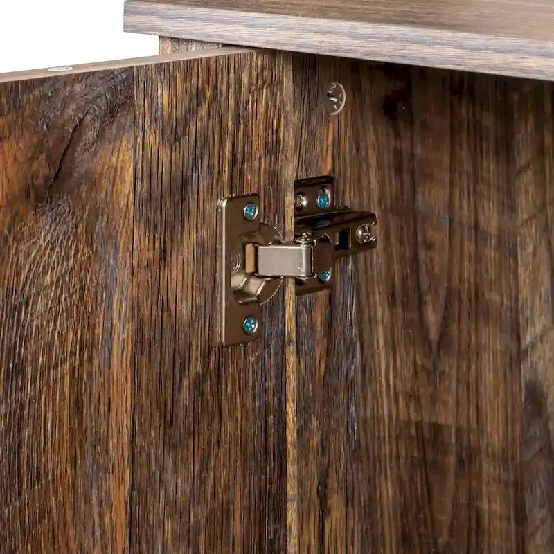 Freistehendes Sideboard mit 4 Türen und 4 offenen Regalfächern