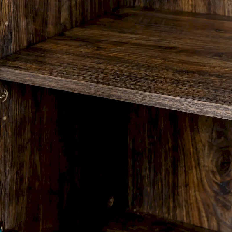 Freistehendes Sideboard mit 4 Türen und 4 offenen Regalfächern