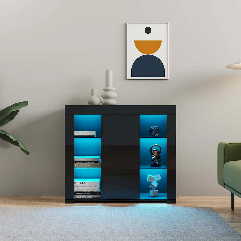 LED-Sideboard mit Schublade und 1 Tür