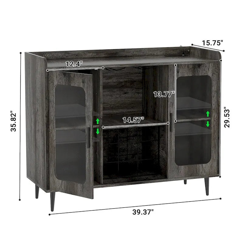 Sideboard Buffet Bauernschrank mit Weinständer