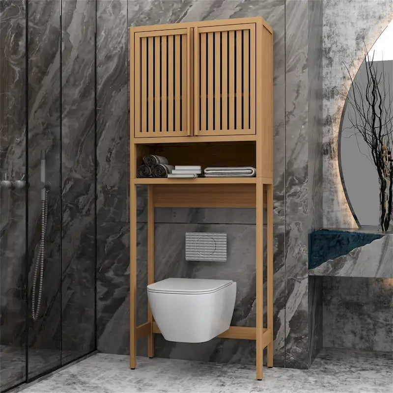 Natürliches Toilettenregal für freistehendes Bad