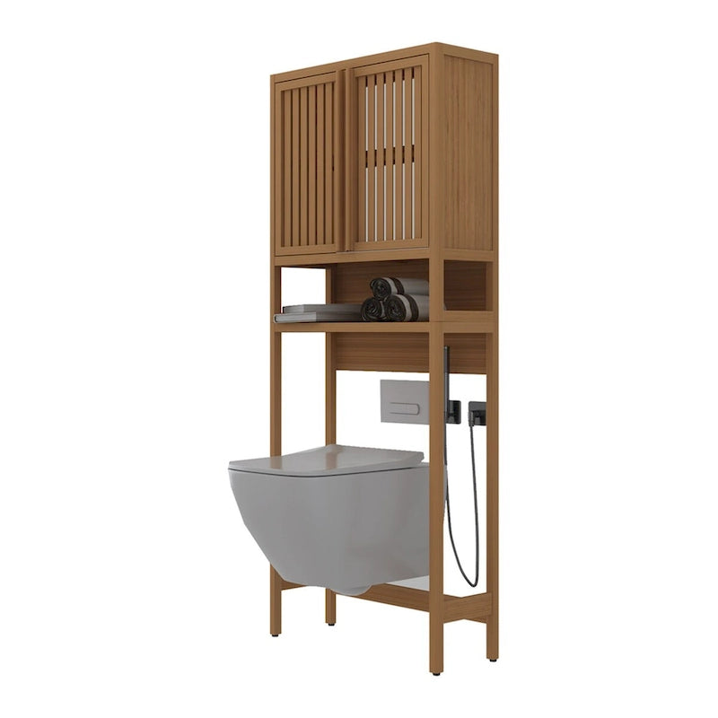 Natürliches Toilettenregal für freistehendes Bad