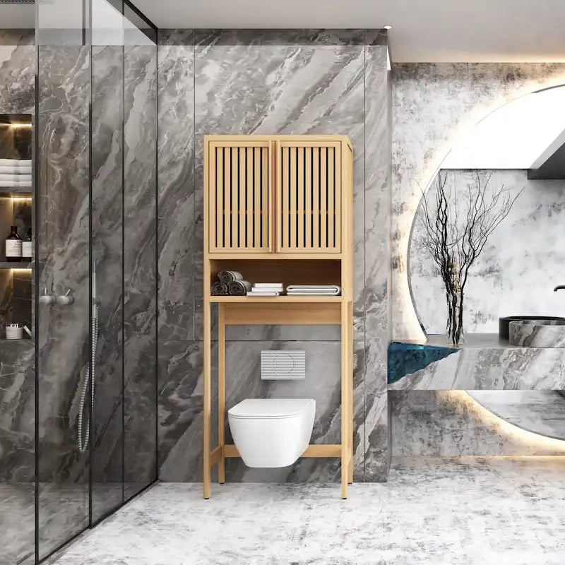 Natürliches Toilettenregal für freistehendes Bad