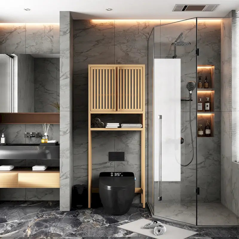 Natürliches Toilettenregal für freistehendes Bad