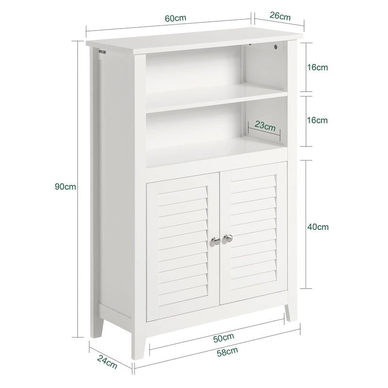 Badezimmerschrank mit verstellbarem Einlegeboden, Weiß