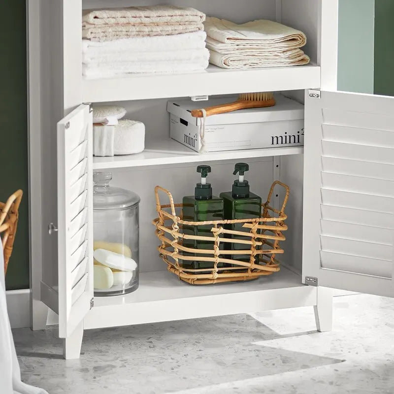 Badezimmerschrank mit verstellbarem Einlegeboden, Weiß