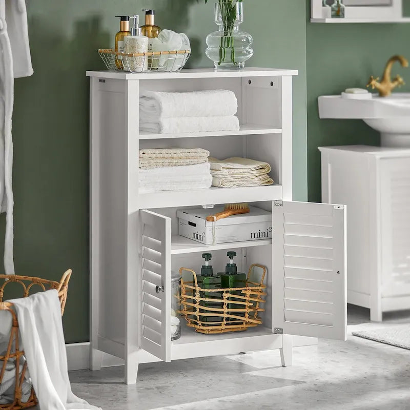 Badezimmerschrank mit verstellbarem Einlegeboden, Weiß