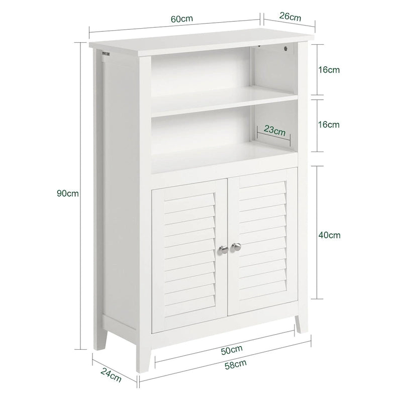 Badezimmerschrank mit verstellbarem Einlegeboden, Weiß