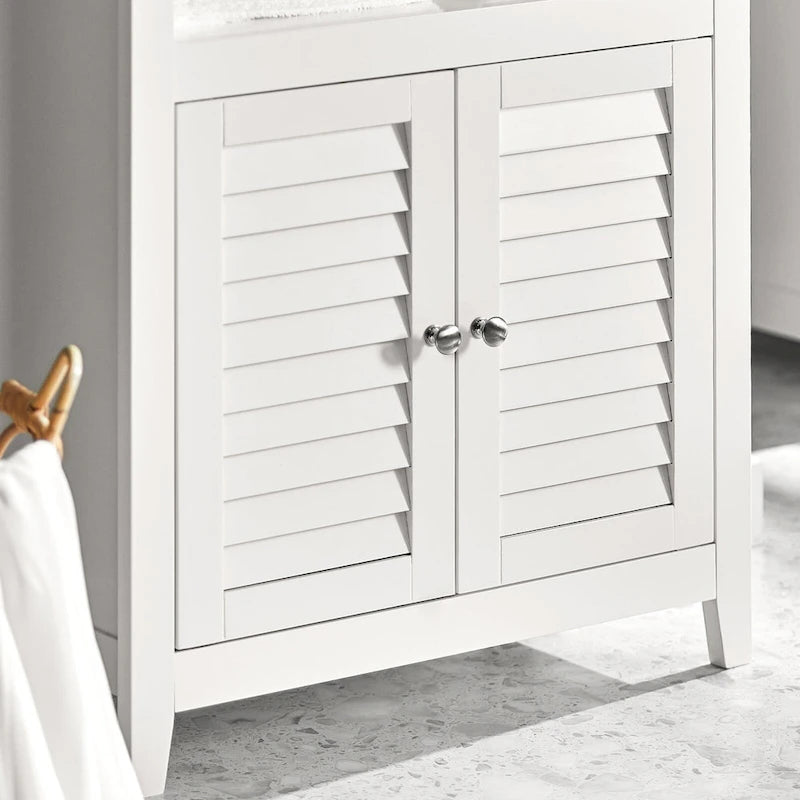 Badezimmerschrank mit verstellbarem Einlegeboden, Weiß