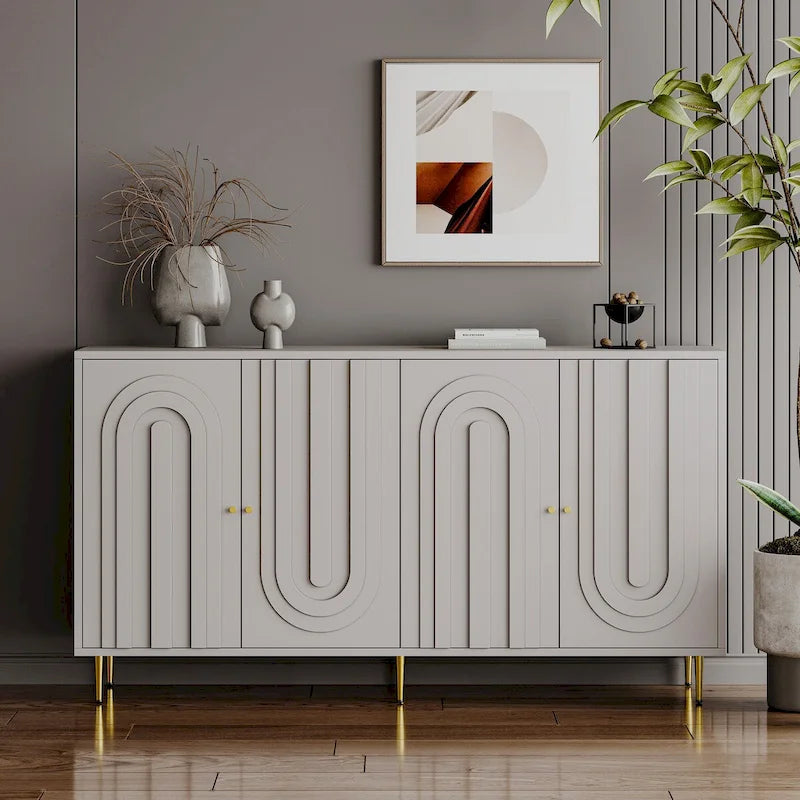 59,8W 4-türiges minimalistisches Sideboard Buffet