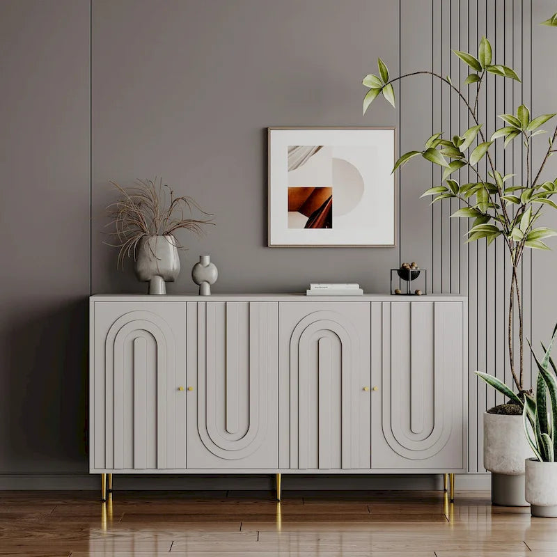 59,8W 4-türiges minimalistisches Sideboard Buffet